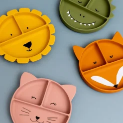 Best Assiette à compartiments en silicone Mr. Fox Assiette