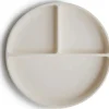 Mushie Assiette à compartiments en silicone avec ventouse Ivory