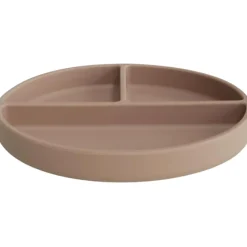 Best Assiette à compartiments en silicone avec ventouse Natural Assiette