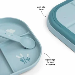 Assiette à compartiments Foodie Elphee Bleu Assiette