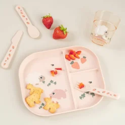 Clearance Assiette à compartiments Foodie Tiny farm Rose Assiette
