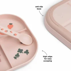 Clearance Assiette à compartiments Foodie Tiny farm Rose Assiette