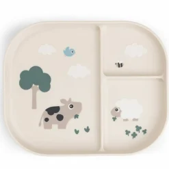 Outlet Assiette à compartiments Foodie Tiny farm Sable Assiette