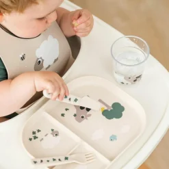 Outlet Assiette à compartiments Foodie Tiny farm Sable Assiette