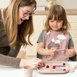 Assiette à compartiments Happy clouds Rose Assiette