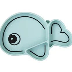 Discount Assiette antidérapante silicone Wally bleu Assiette