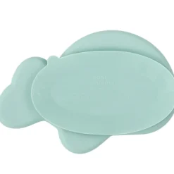 Discount Assiette antidérapante silicone Wally bleu Assiette