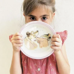 Petit Jour Paris Assiette bébé ernest et célestine rose