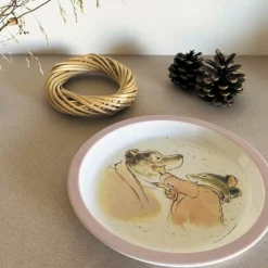 Petit Jour Paris Assiette bébé ernest et célestine rose