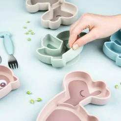 Hot Assiette en silicone avec ventouse Lalee Sable Assiette