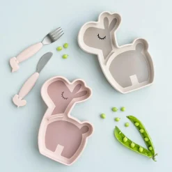 Hot Assiette en silicone avec ventouse Lalee Sable Assiette