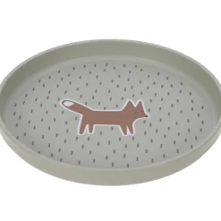 Sale Assiette plate Little Forest Renard vert Assiette