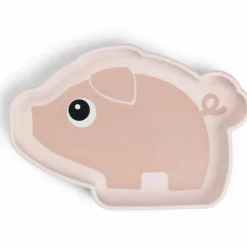 Clearance Assiette silicone avec ventouse Pigee Rose Assiette