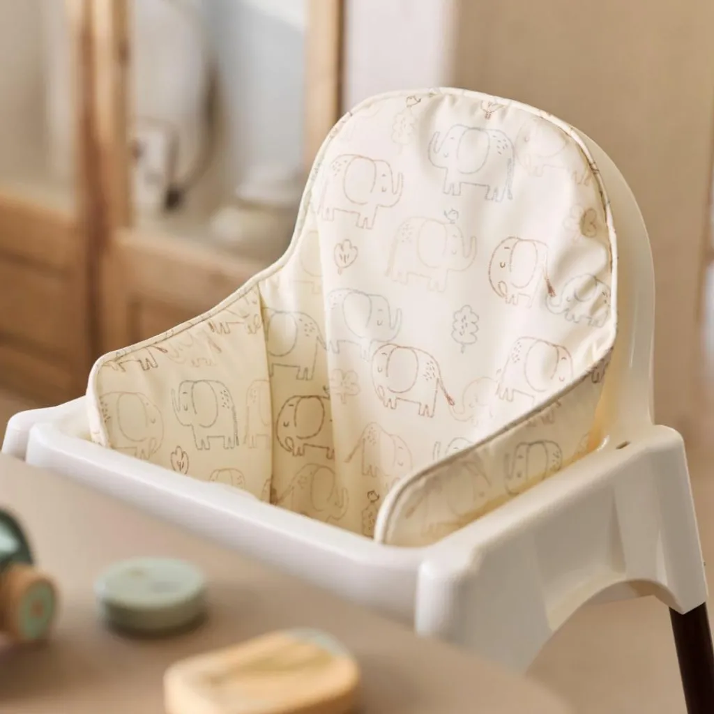 Jollein Assise pour chaise haute Ikea Elephant Tales