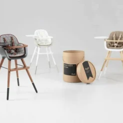 Discount Assise tissu chaise haute Ovo Luxe blanc Coussin Chaise Haute