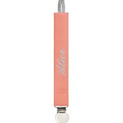 Best Attache sucette corail (personnalisable) Attache Sucette