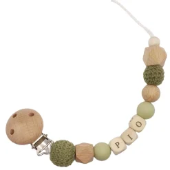 New Attache sucette en bois olive et kaki (personnalisable) Attache Sucette