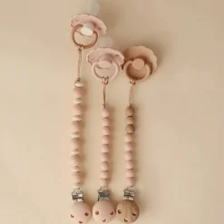 Mushie Attache sucette Eva Blush