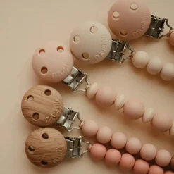 Mushie Attache sucette Eva Pale Taupe