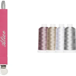 ANVIE Attache sucette fuchsia (personnalisable)