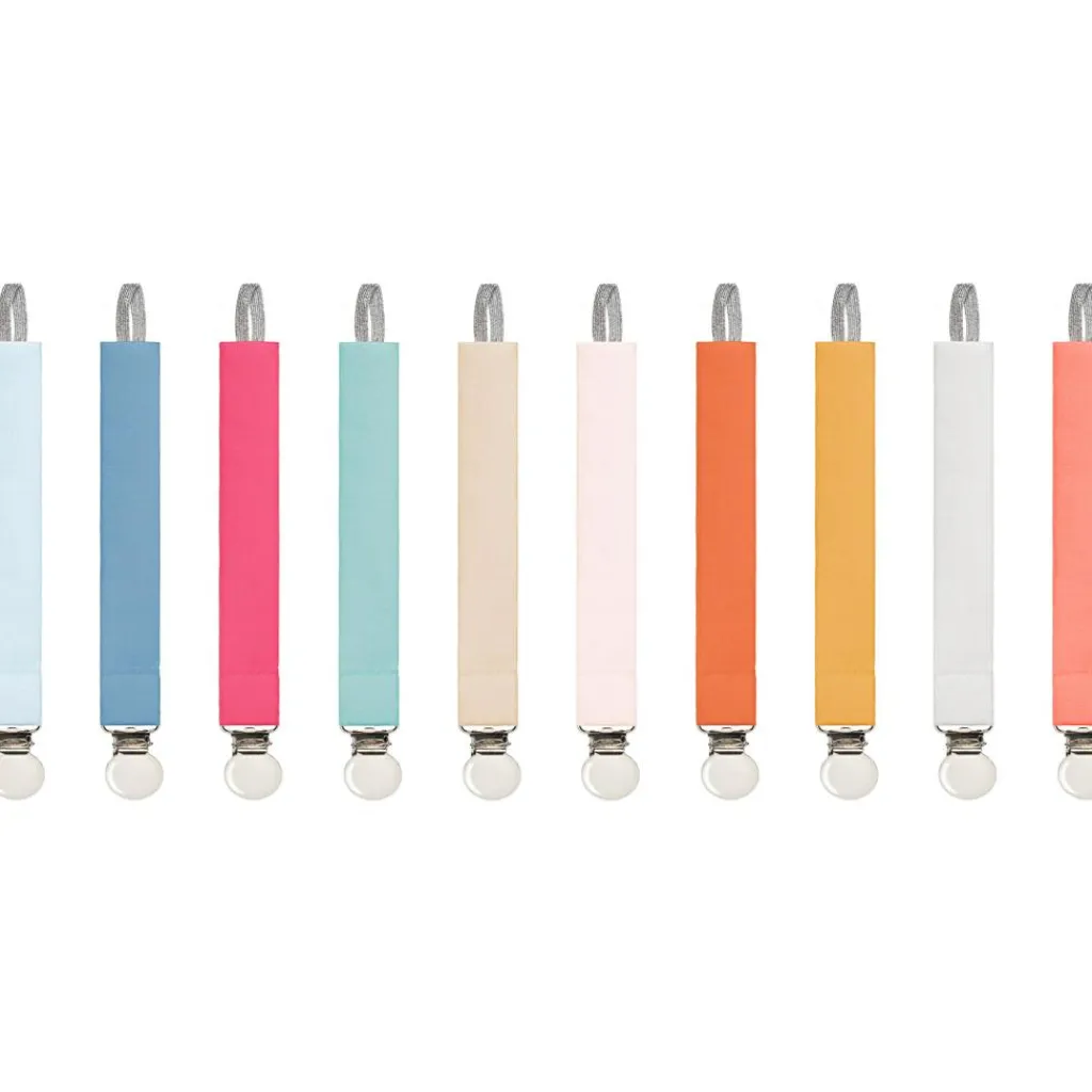 ANVIE Attache sucette fuchsia (personnalisable)