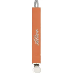 ANVIE Attache sucette orange (personnalisable)