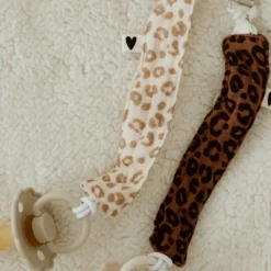 Discount Attache tétine Gaze Léopard (personnalisable) Attache Sucette
