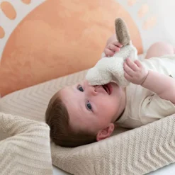 Attache tétine pomme Cozy Warm linen Doudou Attache Sucette