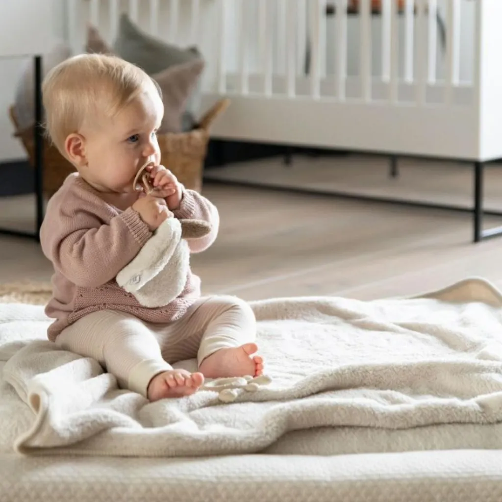 Attache tétine pomme Cozy Warm linen Doudou Attache Sucette