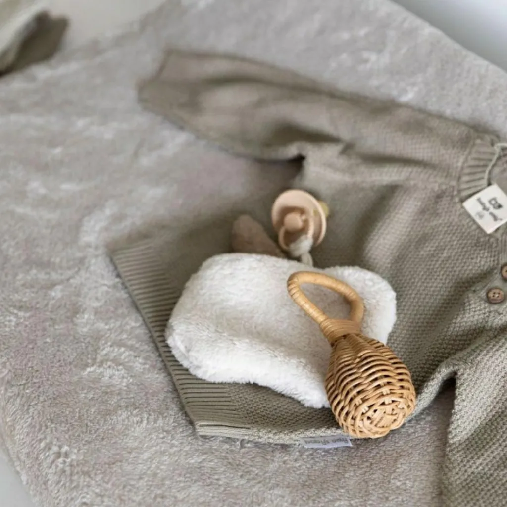 Attache tétine pomme Cozy Warm linen Doudou Attache Sucette