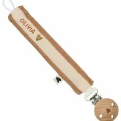 Attache tétine Rayures Larges (personnalisable) Attache Sucette