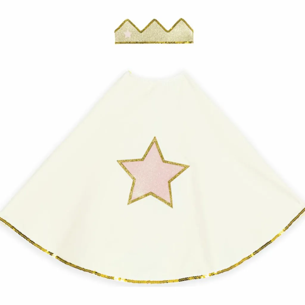 Enfant Ratatam Baby set couronne et cape Or
