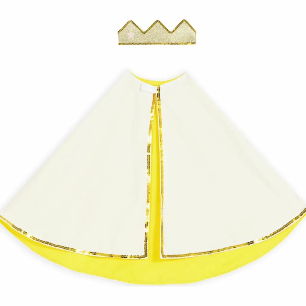 Enfant Ratatam Baby set couronne et cape Or