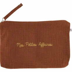 BB & Co Baby trousse gaze de coton brodée Mes Petites Affaires toffee