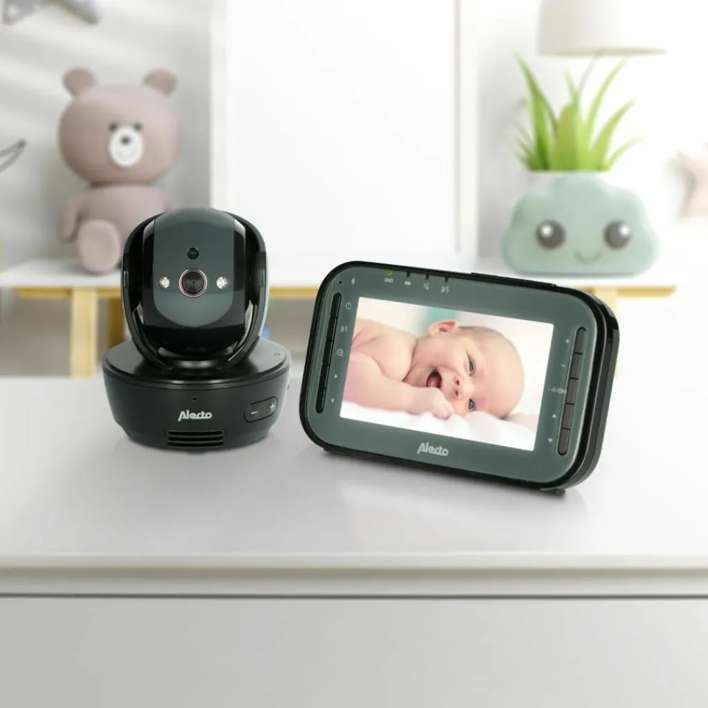 New Babyphone avec caméra et écran couleur 4,3 pouces Noir Babyphone