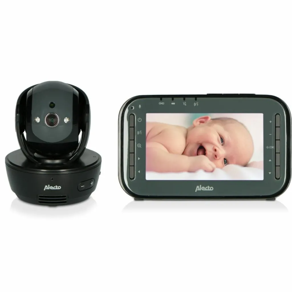 New Babyphone avec caméra et écran couleur 4,3 pouces Noir Babyphone