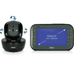 New Babyphone avec caméra et écran couleur 4,3 pouces Noir Babyphone