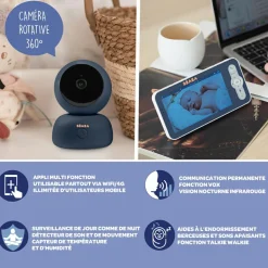 Hot Babyphone vidéo Zen Premium night blue Babyphone