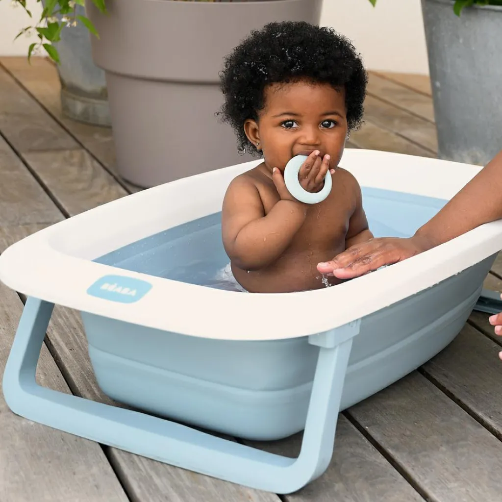 Baignoire Eazy Pop Camélé'O bleu baltique Baignoire Bébé