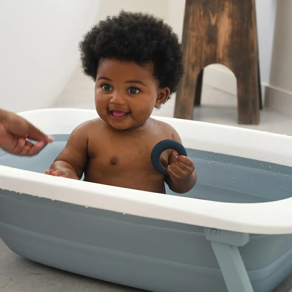 Baignoire Eazy Pop Camélé'O bleu baltique Baignoire Bébé