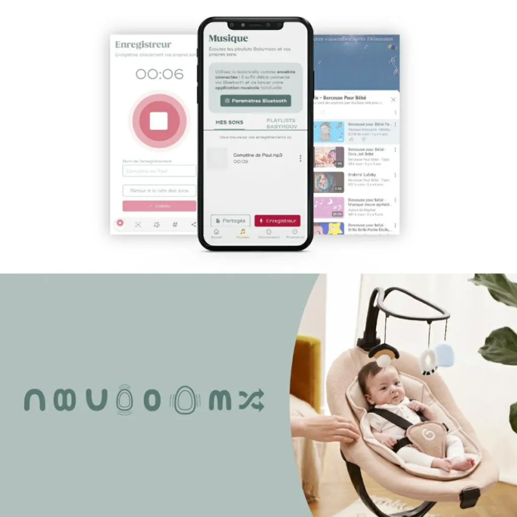 Babymoov Balancelle connectée Swoon Evolution Mocca