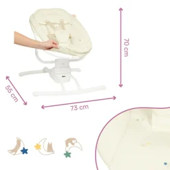 Badabulle Balancelle électronique avec télécommande Crème