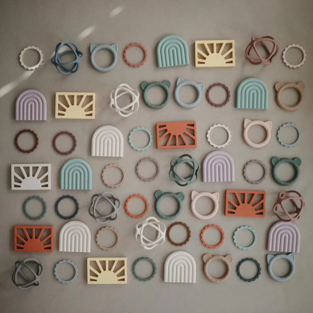 Mushie Balle de dentition en silicone Woodchuck