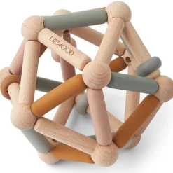 Balle de préhension 2 en 1 Annemette Mustard Multi Mix Balle / Cube D'Activités