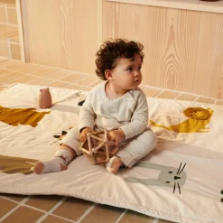 Balle de préhension 2 en 1 Annemette Mustard Multi Mix Balle / Cube D'Activités