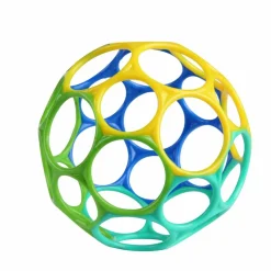 Oball Balle hochet souple bleu et vert