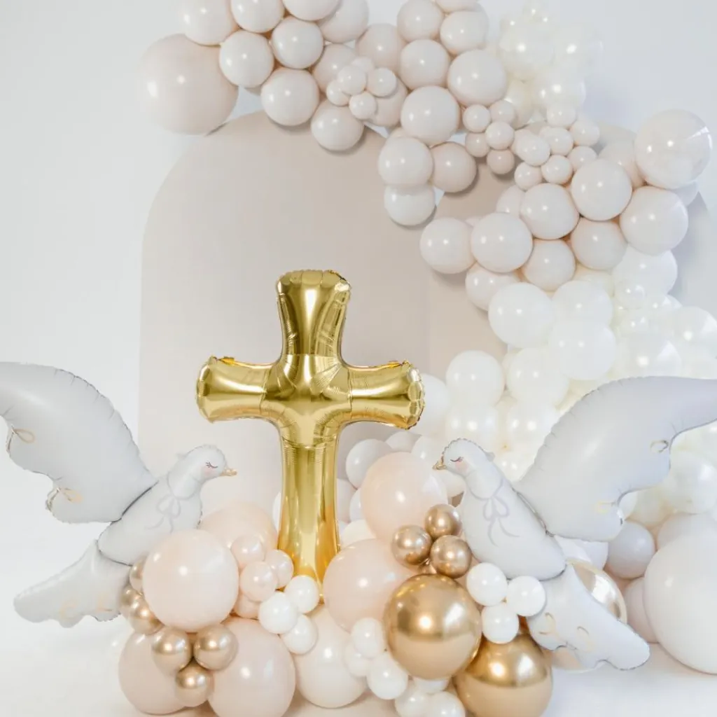 Best Ballon en aluminium Croix or Décoration De Salle
