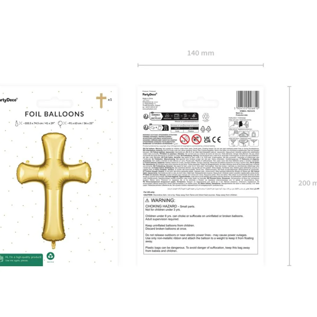 Best Ballon en aluminium Croix or Décoration De Salle