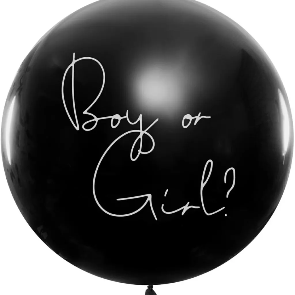 Party Deco Ballon XXL Boy or Girl ? (confettis rose fille)