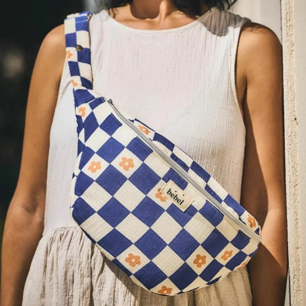 BEBEL Banane à langer Comme un bonbon Romy damier bleu